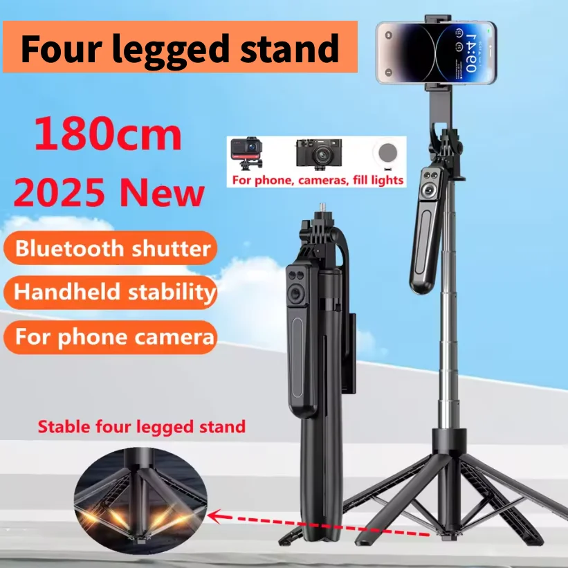 

1.8m NEW Bluetooth Wireless Selfie Stick Tripod Extendable Monopod Remote Shutter For iPhone Samsung Xiaomi Phone Holder