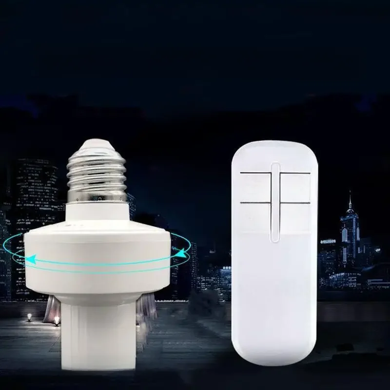 Controle Remoto Sem Fio Interruptor Inteligente, Suporte da Lâmpada LED Temporizador, Soquete Ligado