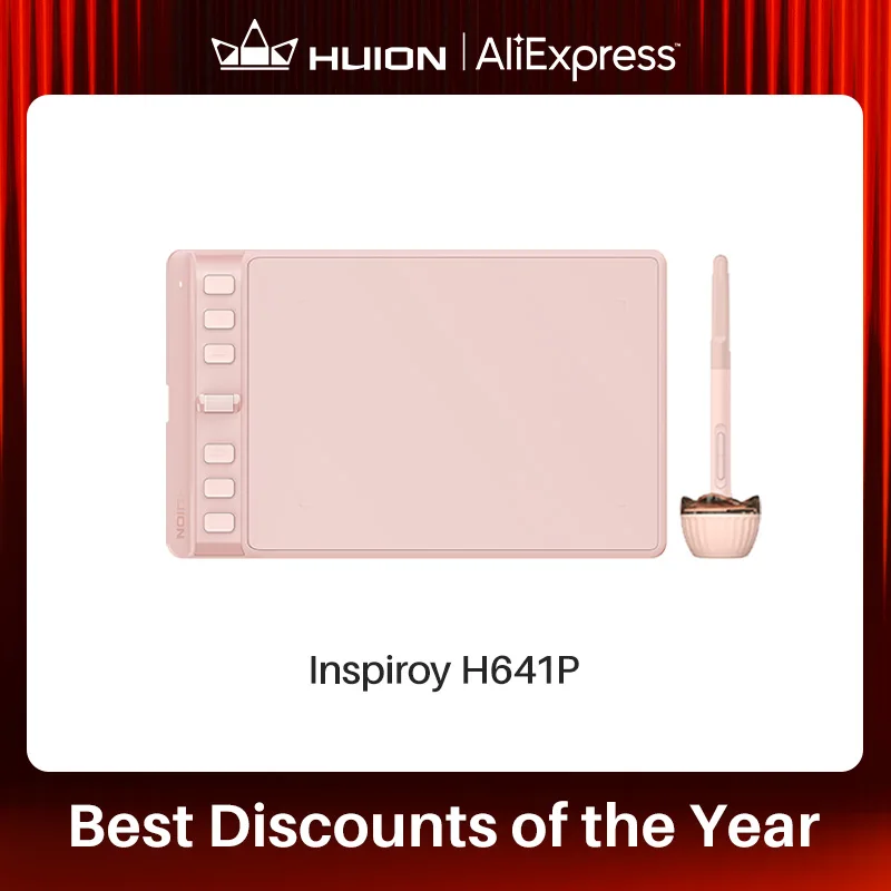 Huion Inspiroy 2 S H641P Tablety graficzne 6,3x3,9 cala Cyfrowy tablet z piórem do rysowania 6 klawiszy ekspresowych Obsługa systemu Android Mac Windows