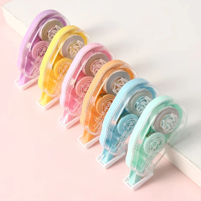 6 pièces/ensemble ruban correcteur blanc plusieurs couleurs étudiant Kawaii gommes correctrices d'erreur fournitures de papeterie scolaire pour étudiants