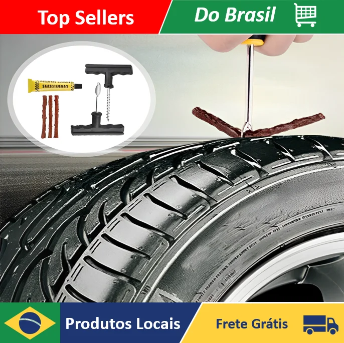 Car Car No Camera Tire Repair Kit + 3 Refis Noodles Tyre-Neverdie Store