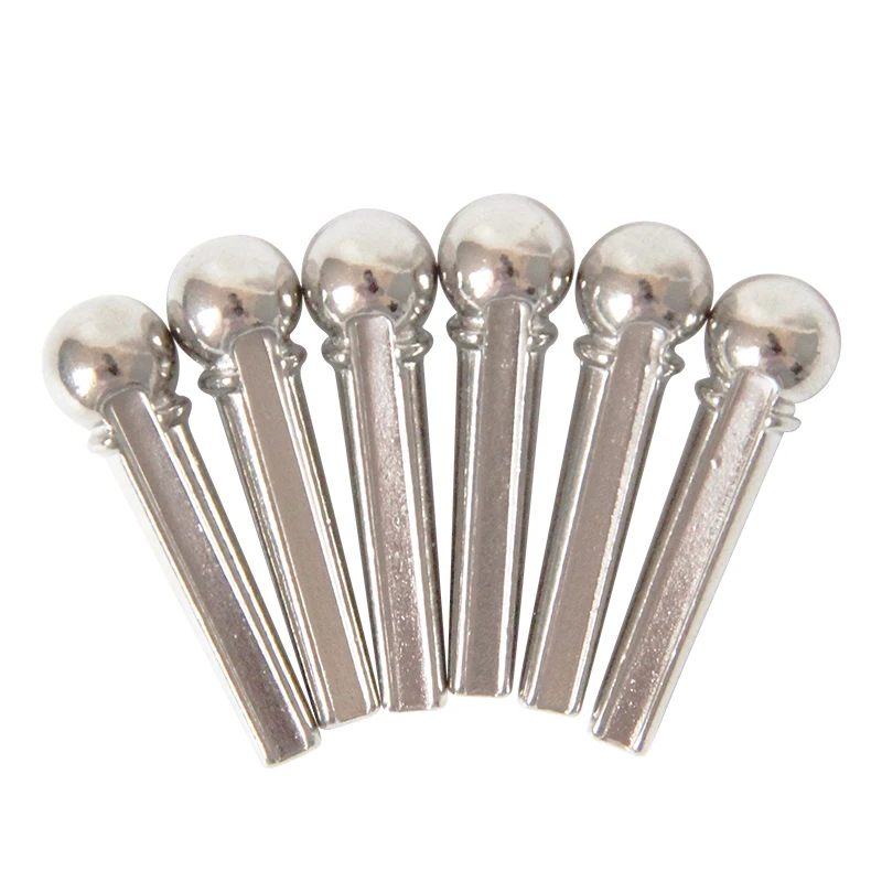 Metal Acoustic Guitar Bridge Pins Guitar Strings Fixed Cone String Pins String Nails Brass 100% copper 6pcs/set