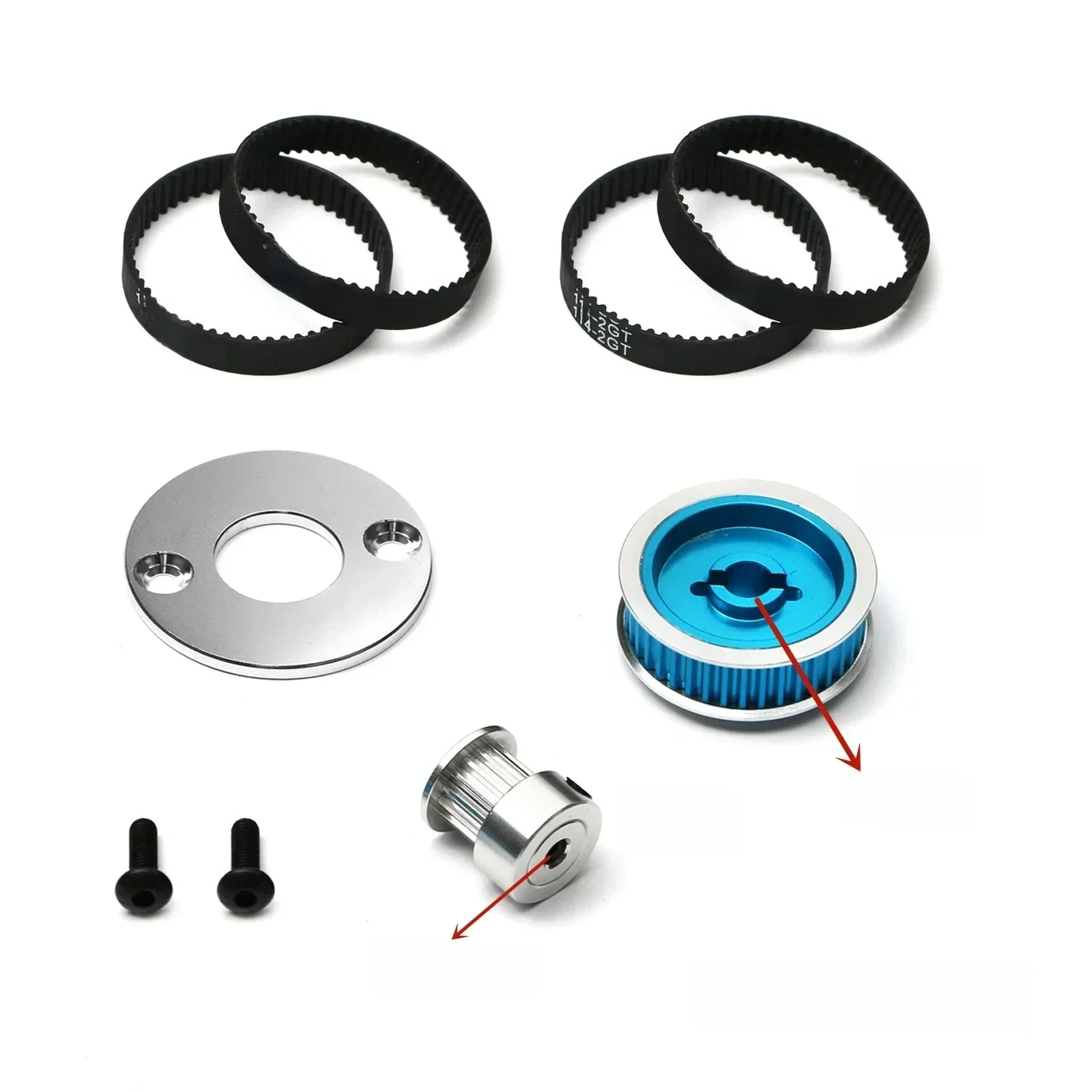 TT02 Low Noise Belt Drive 16T 40T Getriebe Getriebe System DIY Ändern Upgrade Teile für Tamiya TT02 TT-02 1/10 RC Auto