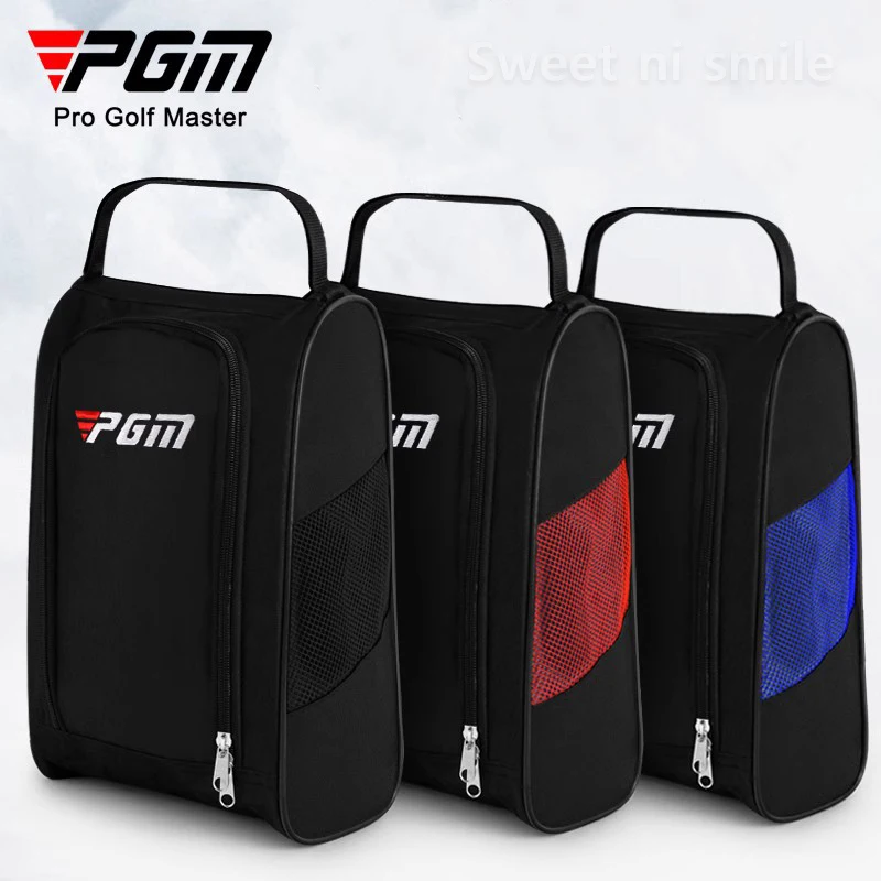 PGM Portable Mini Golf Shoe Bag Nylon Carrier Bags Golfball Lightweight Breathable Pouch Pack Tee Bag Sports Accessories XB001