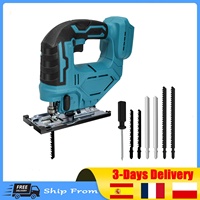 750W 20V Cordless Electric Jigsaw 65mm Cut 2900RPM Portable Multi-Function Woodworking Tool Compatible with Makita 18V Battery