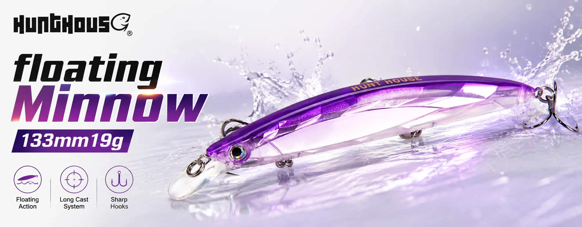 Hunthouse 3-teiliger Swimbait Armajoi Pencil Minnow Angelköder, flacher Flash, schwimmend, 140 mm, 22/25 g, Hartköder, Oberflächenköder – Detail 2