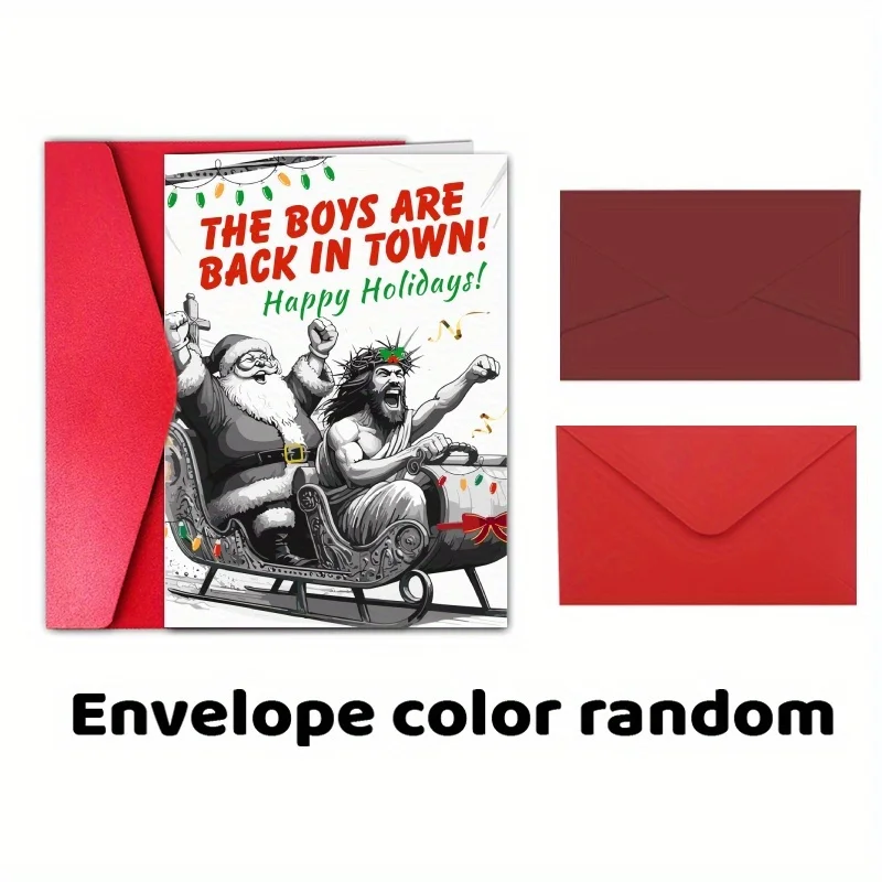 1pc, Christmas Card, Happy Holiday card, snowman card, Funny Christmas Card, the best gift for best friends and family.
