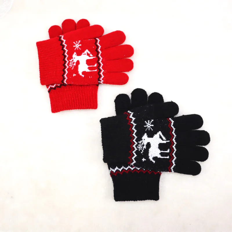 Brand New Child Kids Baby Girls Boys Winter Knitted Gloves Cartoon Warm Mittens Toddlers Outdoor Cartoon  Cute Gloves5-12 Years