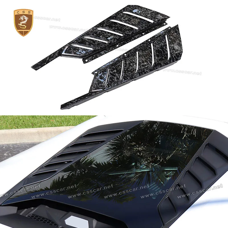 

Dry Carbon Fiber Rear Truck Hood Bonnet Vent Air Flow Intake Scoop Side Fender For Lamborghini Huracan LP610 OEM Style