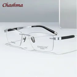 Chashma Prescription Spectacle Top Quality Men Pure Titanium Glasses IP Plating Frame Exquisite Optical Light Flexible Eyewear