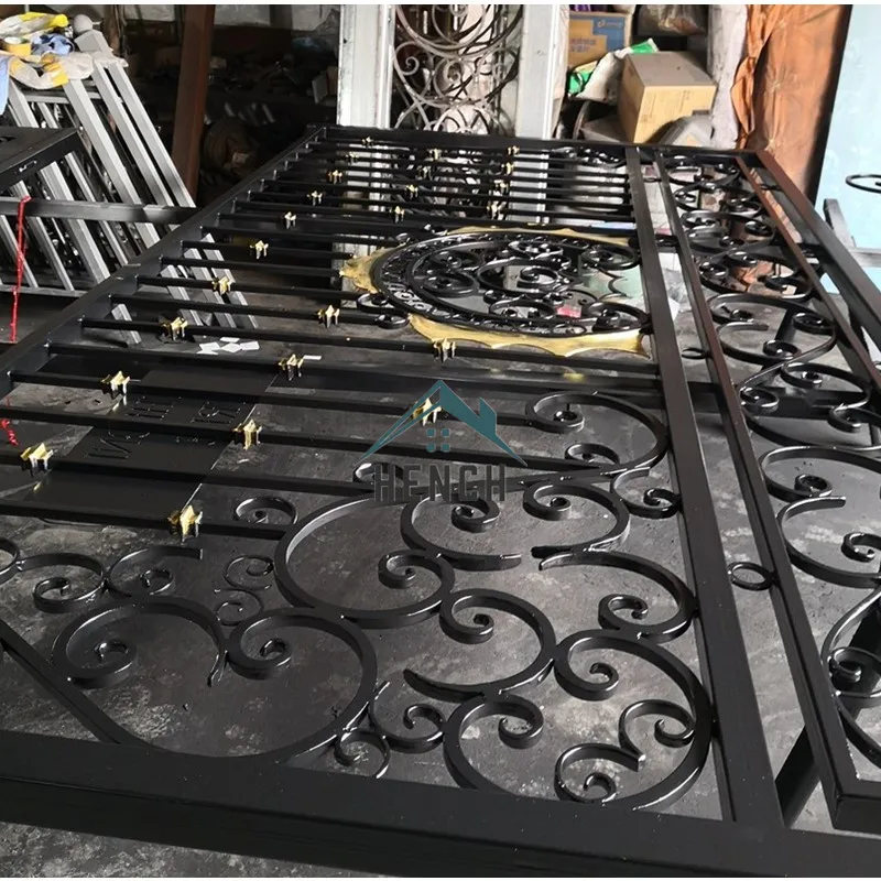 Black Piant Steel Metal Wrought Iron Gates Design Near Me China Manufacturers Suppliers