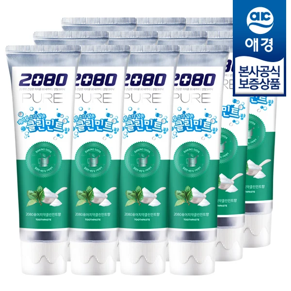 [Aekyung] 2080 baking soda pure toothpaste clean mint 120g x 12 pieces