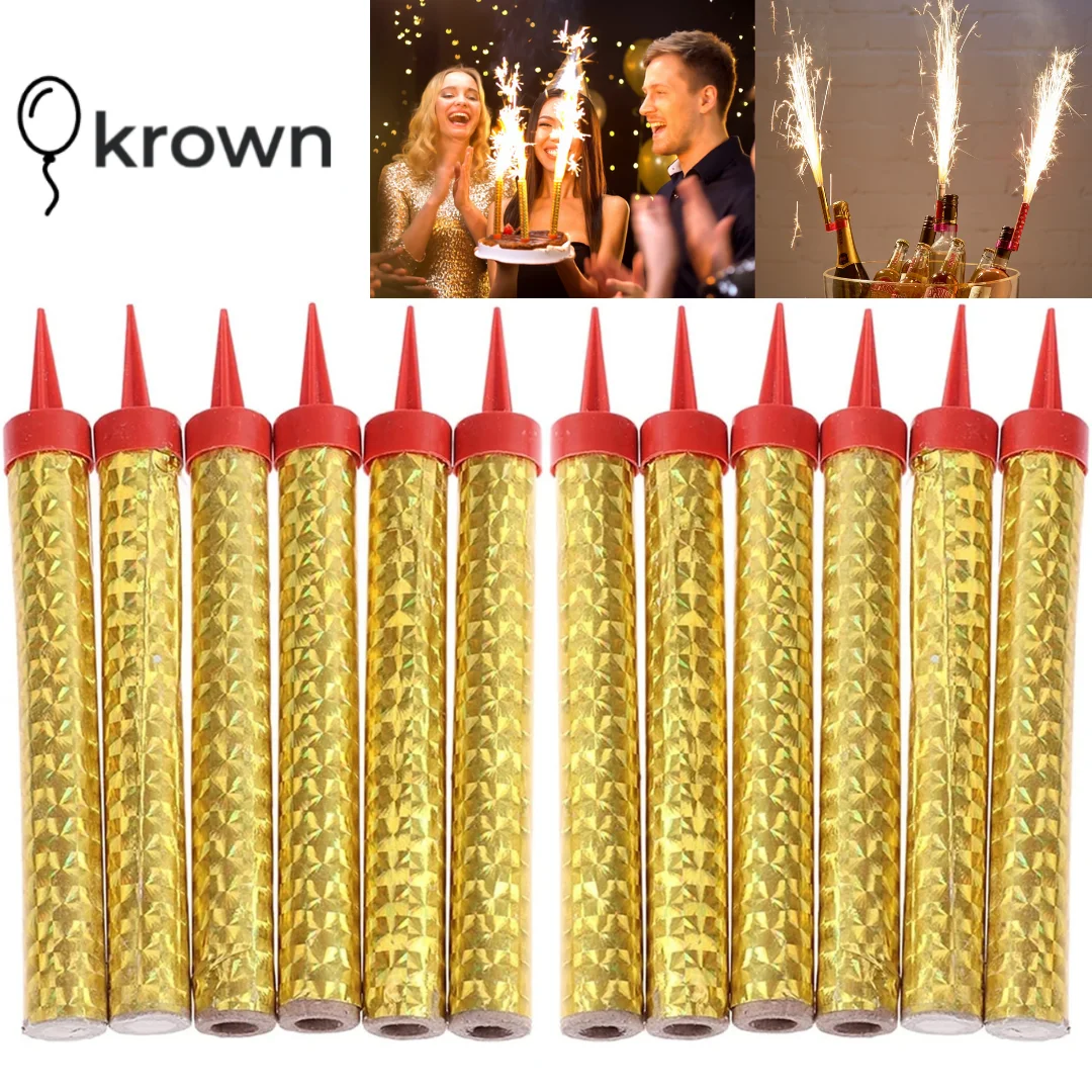 KROWN-party flare candle, celebrations, birthday flares, weddings, anniversaries, party decoration cake cake, golden cake candles, Magic fireworks sparklers for Champan and celebrations.