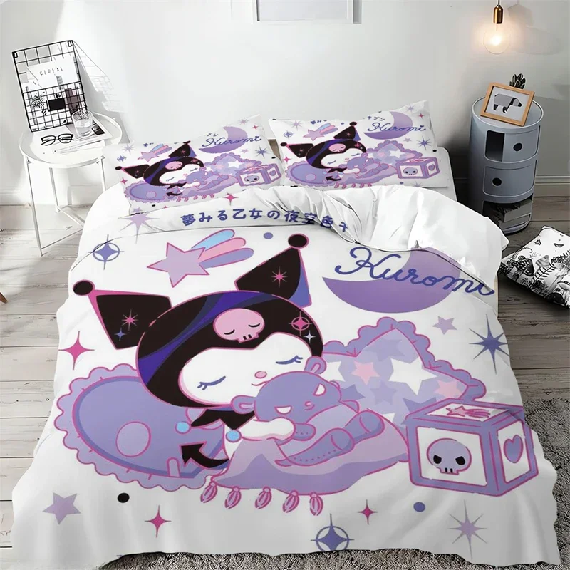 Kuromi Bett bezug mehrteiliges Set für Kinder und Erwachsene Geschenke Einzel Doppelbett