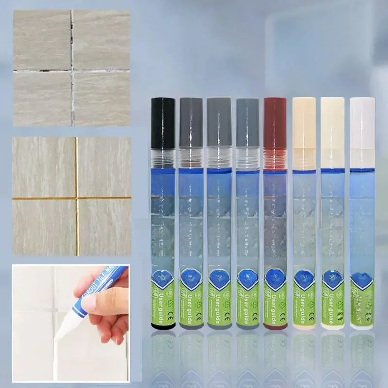 Stylo à Coulis de Carrelage, Marqueur Étanche, pour Document de Couture Murale, pour Carreaux de Sol, Décontamination à Domicile, Réparation de Johonneur, Nettoyants, Agents de Peinture