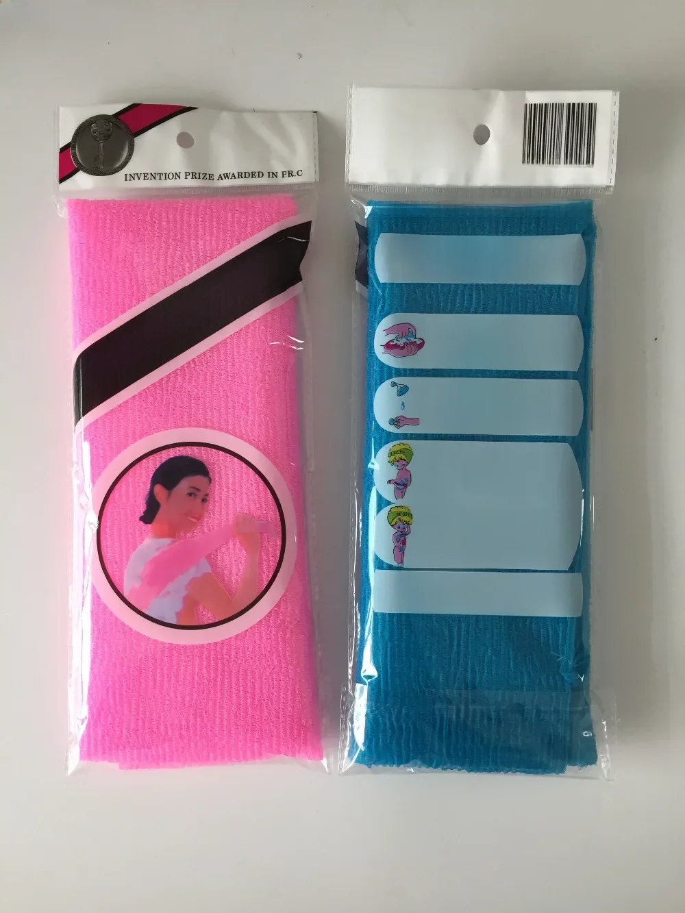 2 sztuk/partia Nylon japoński złuszczający piękno skóry wanna prysznic mycia ręcznik powrót peeling — zdjęcie 2