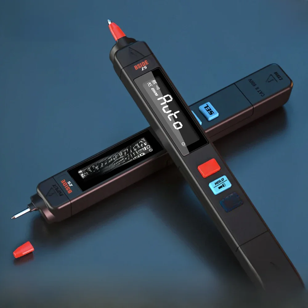 BSIDE Digital Multimeter Smart Pen Tester Autoranging 6000 DC AC Voltage Capacitance Ohm NCV Hz Diode Continuity Live Meter DMM