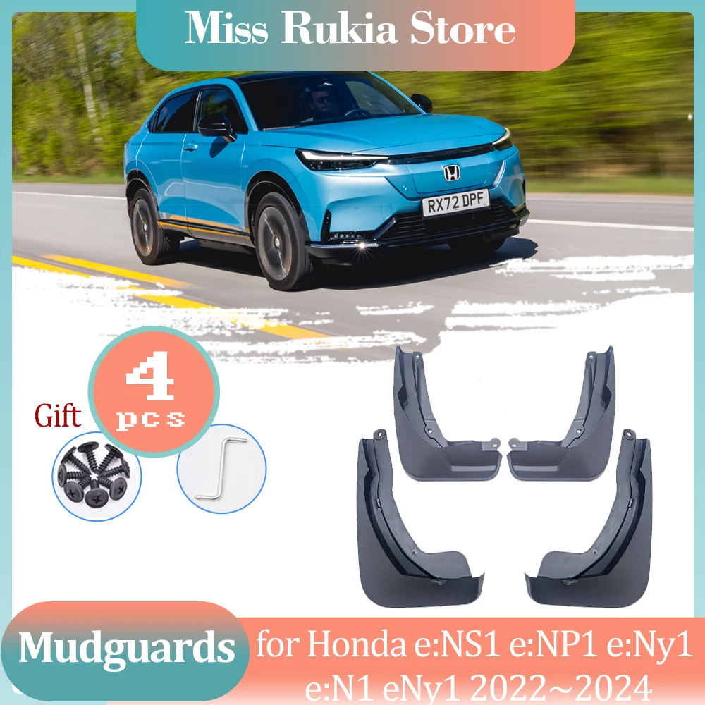 Mud Flaps for Honda e:NS1 e:NP1 e:Ny1 e:N1 eNy1 2022~2024 Mudguards Splash Fender Flares Spoiler Guards Cover Car Accessories