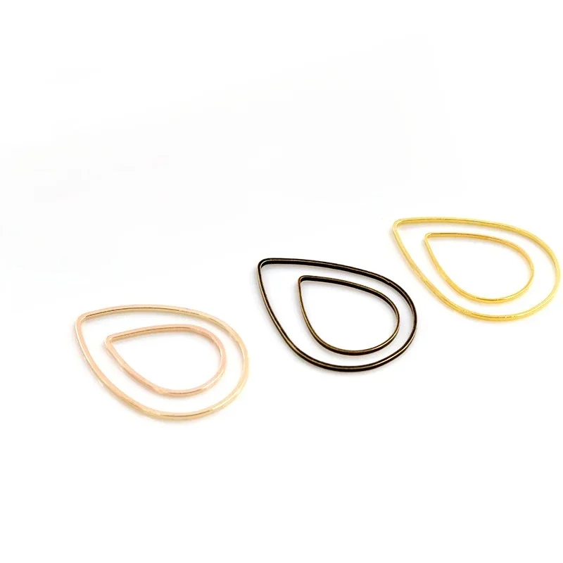 50 sztuk/partia 20x1 5/22x30mm 6 kolory Plated kropla miedziany pierścień dla kolczyki ustalenia biżuteria Earwire charms tworzenia biżuterii akcesoria — zdjęcie 2