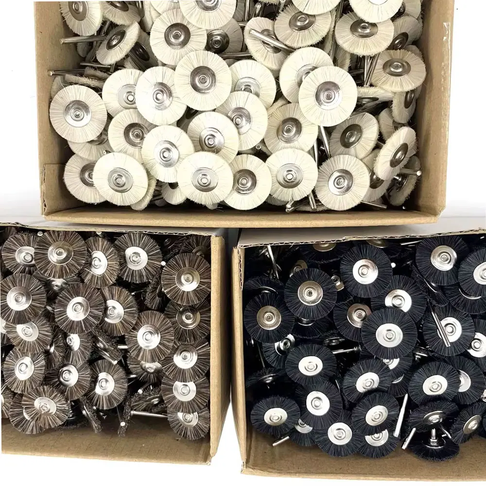 144PCS 22mm Jewelry Polishing Wheel Brushes Dremel Accessories Jewellery Making Hand Tools 2.35mm Rod