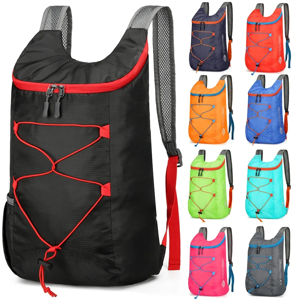 Sac à dos portable pliable pour homme et femme, résistant aux éclaboussures, sac d'alpinisme, sac de jour de voyage ultraléger, sac de sport, 10L