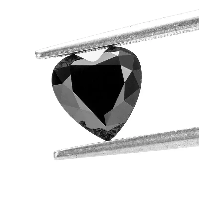 

Real 0.5ct-3ct Black Color VVS1 Heart Moissanite Loose Stones Excellent Cut Certified Moissanite Gemstone for Diy Jewelry Making