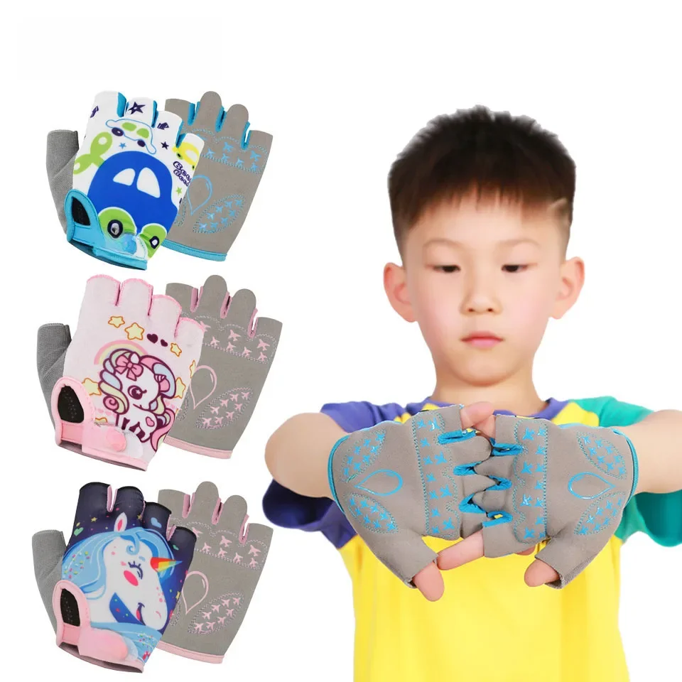 AliExpress NONE AOLIKES Kids Cycling Gloves Half Finger Skate Child Mountain Bike Bicycle Gloves Sports Gloves for Boys and Girls Children