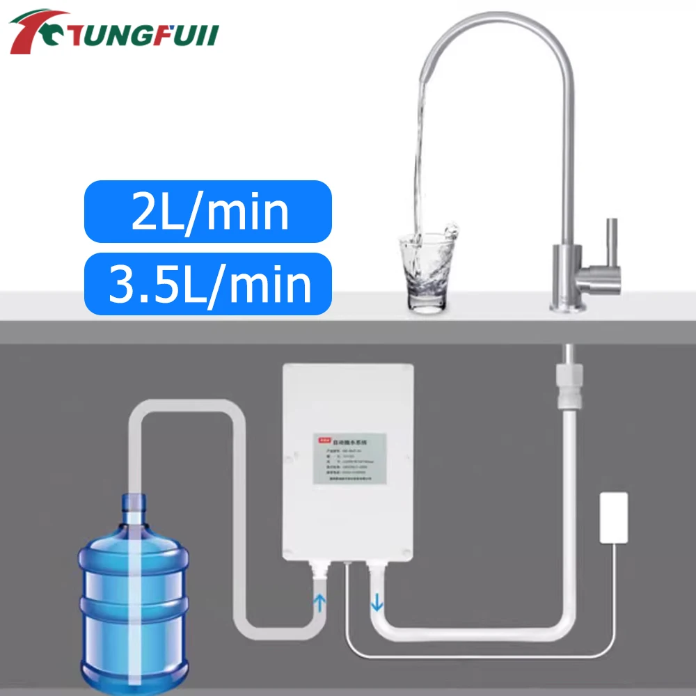 Pompa Elettrica per Acqua 12V, Pompa di Aspirazione Automatica per Cucina di Caravan, 2L/min 3.5L/min, Pompa per Acqua per Camper e Barche