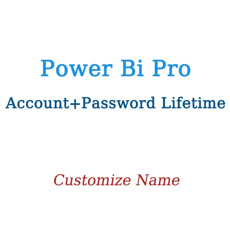 Account Power Bi Pro+Nome personalizzato a vita con password