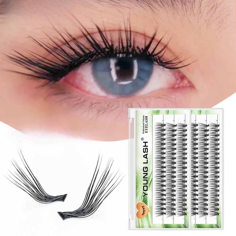YOUNG LASH 20D L Curl Cluster przedłużanie rzęs naturalne miękkie indywidualne rzęsy narzędzia do makijażu rzęski objętość gotowe wentylatory — zdjęcie 2
