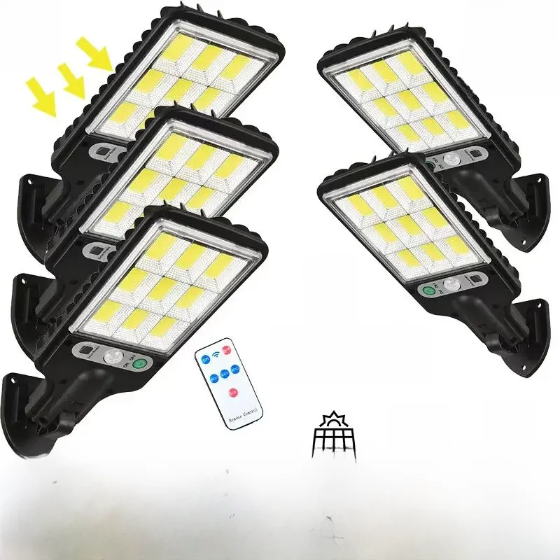 Solar Straße Lichter Im Freien Wasserdichte Motion Sensor Wand LED Lampe mit 3 Beleuchtung Modus