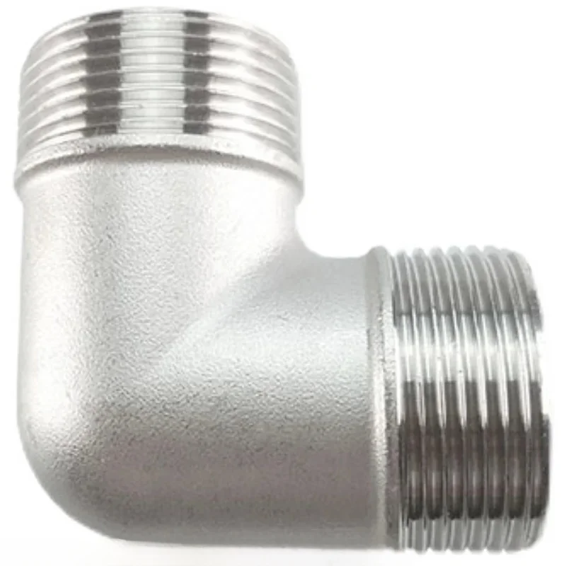 Raccord fileté mâle en acier inoxydable 1/4, 3/8 "1/2" 3/4 "1" 1-1/4 "BSP coude à 90 degrés DN8 DN10 DN15 DN20 DN25