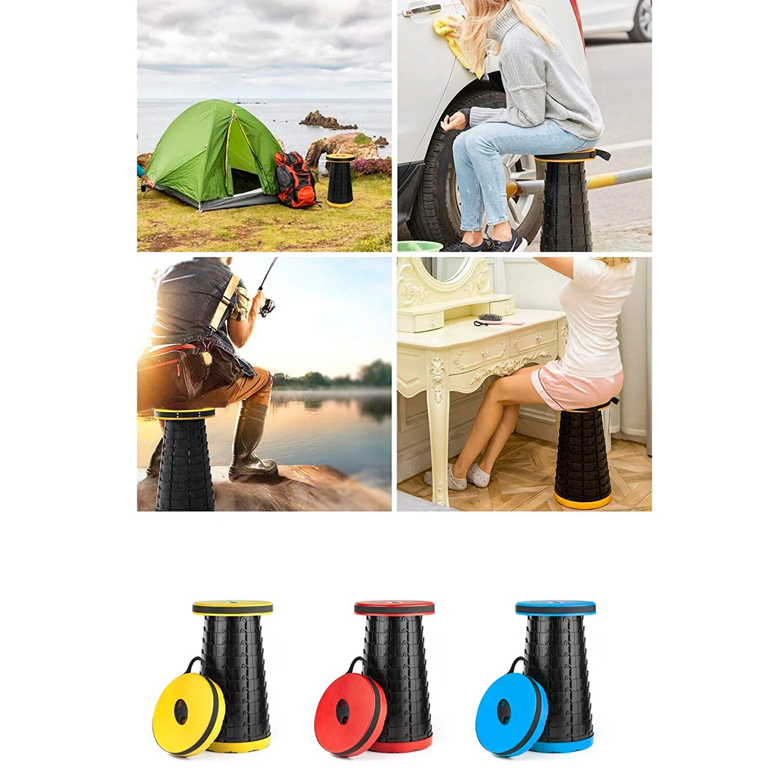 Portable Telescopic Stool Folding Modern Camping Chair Multifunctional Fishing Stool Home Accessory Multi-Purpose Steep Stool