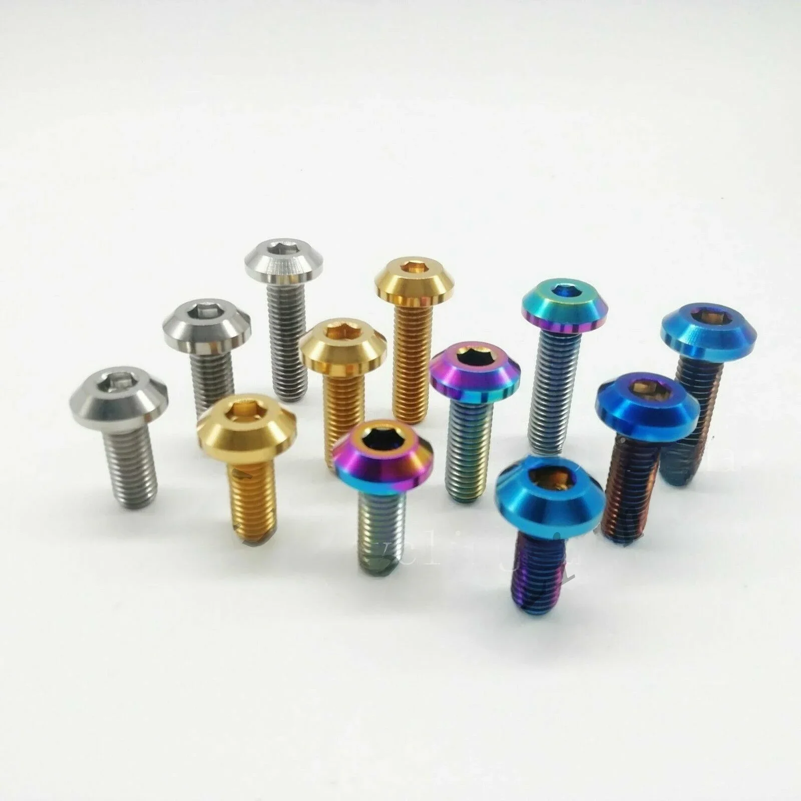 Liumeili titane Ti boulons M8X20mm M8X25mm M8X30mm clé Allen tête Ti vis pour vélo moto frein