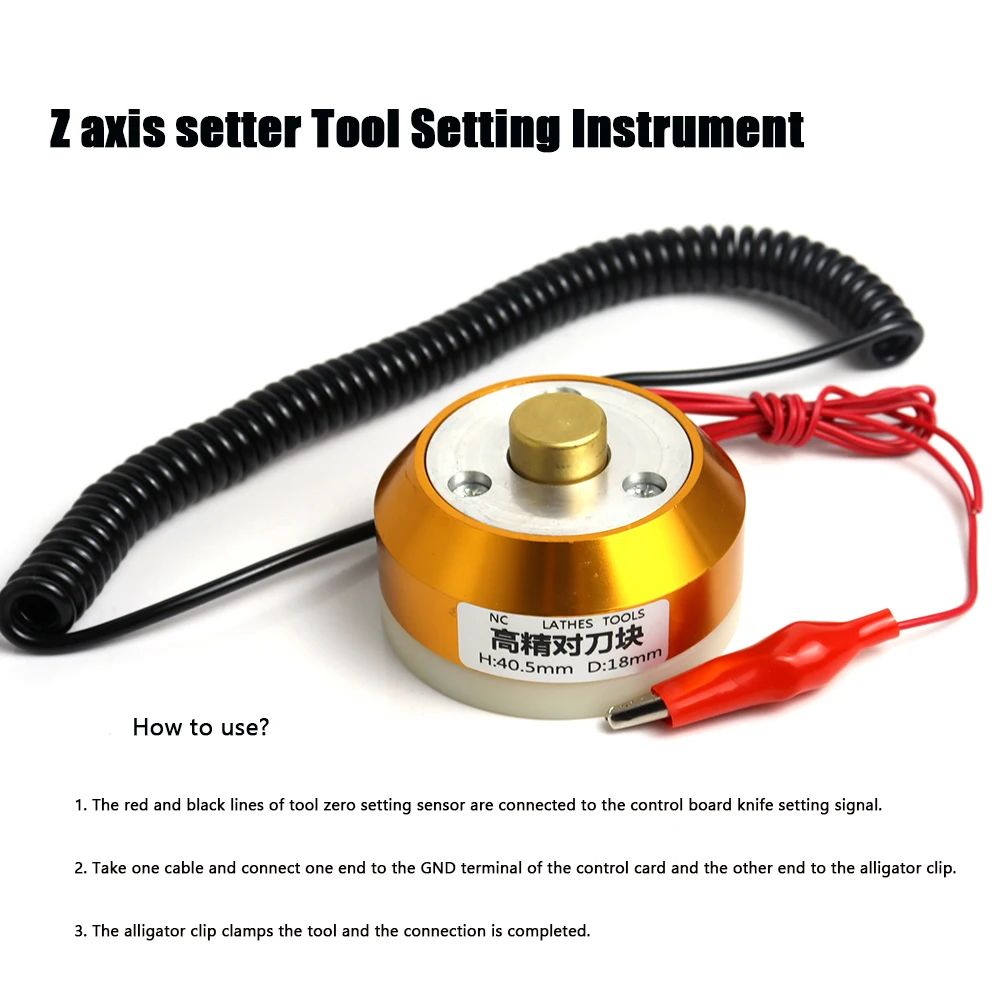 CNC Router Z axis Setter Tool Setting Instrument Auto-Check Tool Sensor Block Zero Setting Sensor.