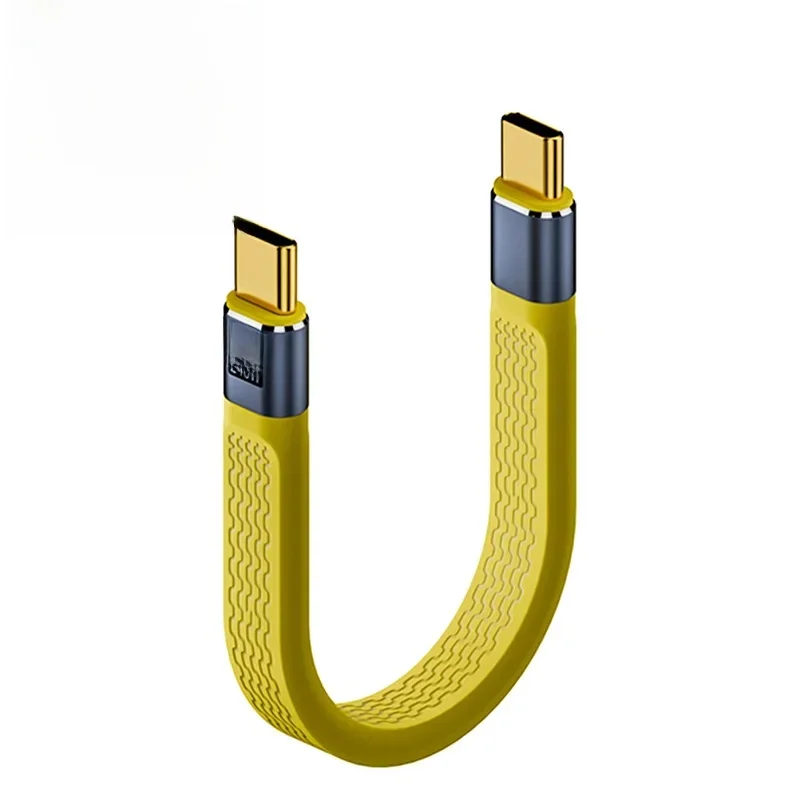 40G/8K/240W USB 4 Typ-C zu C FPC Weiches Kurzkabel 40Gbps Datensynchronisation 8K@60Hz Video 240W PD-Ladung für 16 Pro Max SSD Powerbank