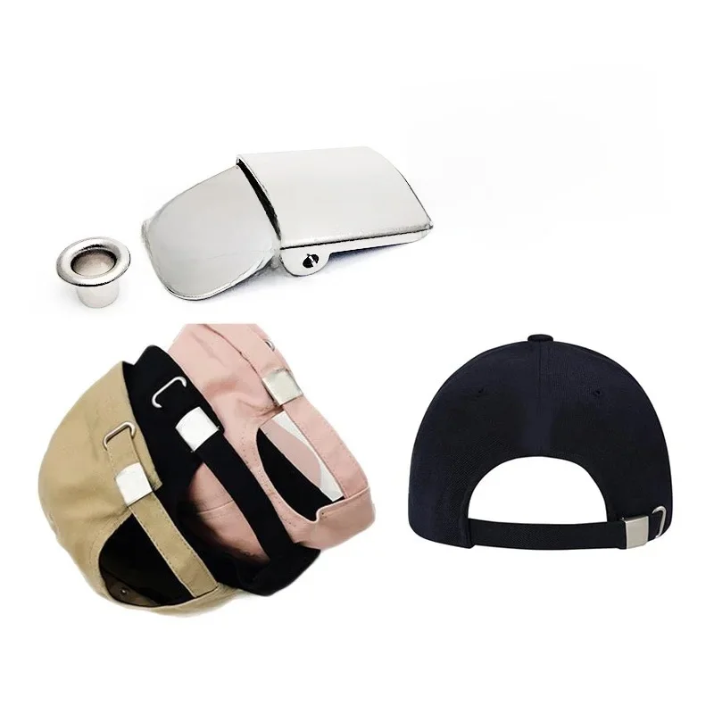 Boucle de capuchon réglable en acier inoxydable avec œillets pour chapeaux de Baseball, fixation de couvre-chef de remplacement pour la réparation de casquettes