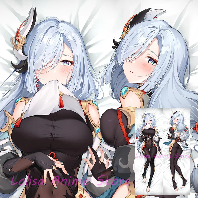 

Подушка Dakimakura Shenhe Genshin Impact аниме, наволочка с двусторонним принтом, наволочка в подарок на день рождения