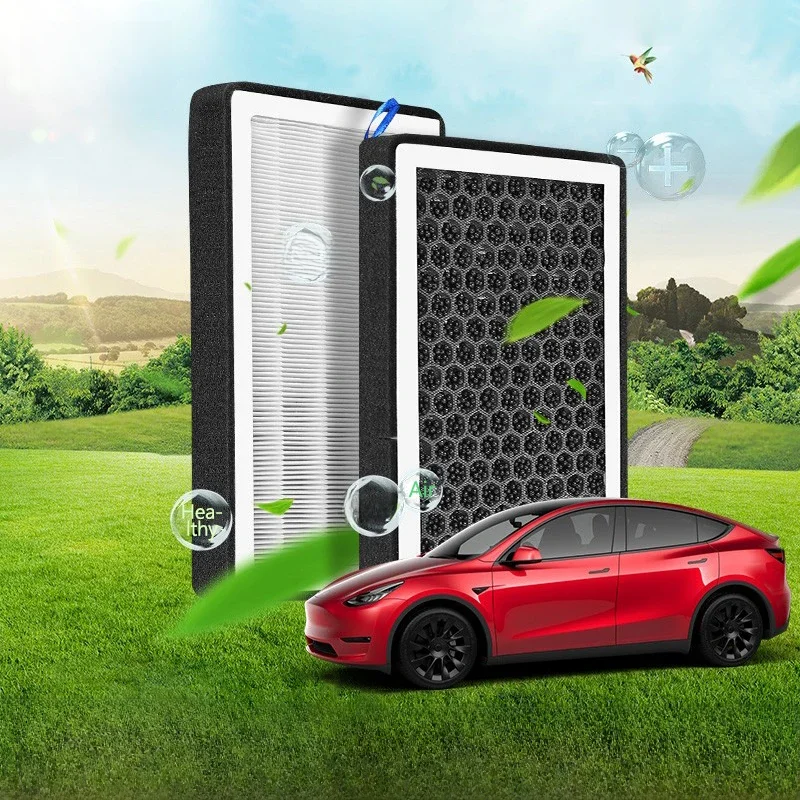 NovaAcc 2PCS/4PCS Cabin Air Filter For Model Y Model 3 HEPA Air Filter Activated Carbon Material Car Accessories
