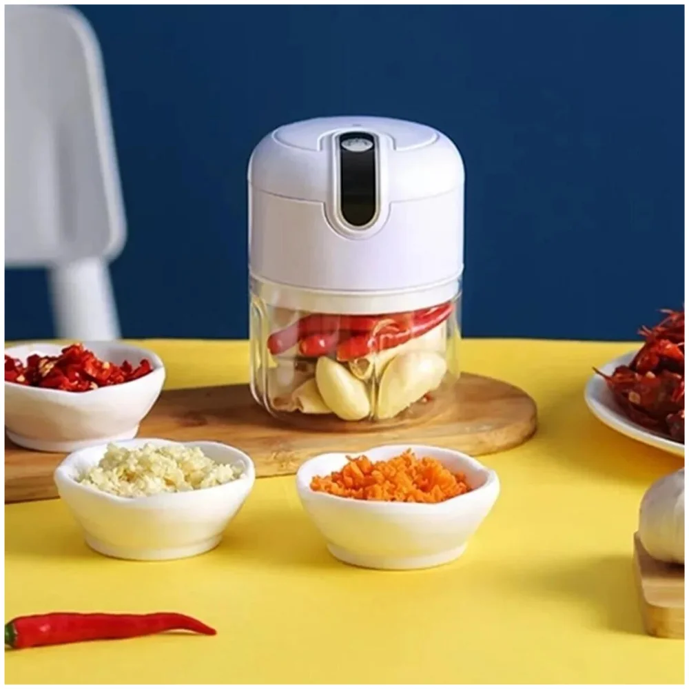 Rechargeable Mini Chopper with 3 Blades Stainless Steel Practical Kitchen Tools Home Useful Appliances High-Quality Non-toxic