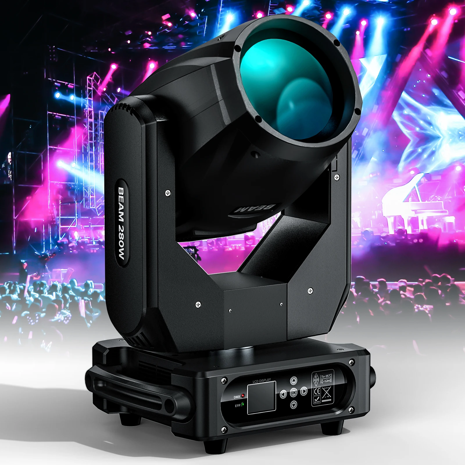 350W LED Beam Light High Brightness Disco Effect Wedding Moving Head Light 13 Patterns Lamp DMX512 Sound Activated DJ Light