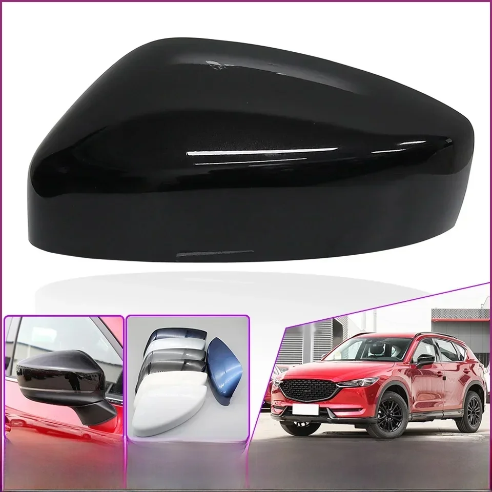 Dla Mazda CX5 CX-5 KF 2017 2018 2019 2020 2021 drzwi zewnętrzny widok z tyłu obudowa pokrywa skrzydła lusterko wsteczne pokrywka obudowy malowane — 2