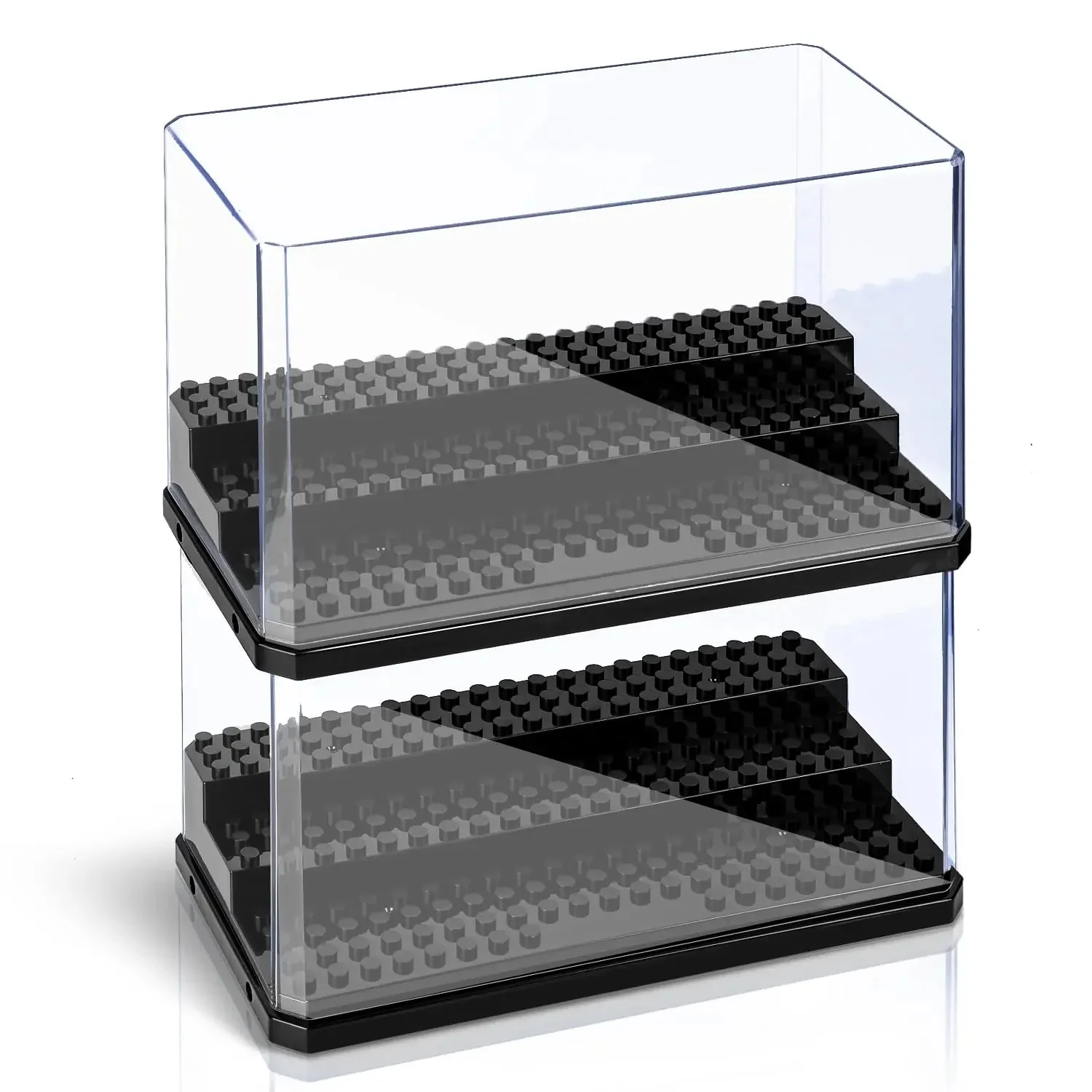 Acryl Mini figuren Vitrine, stapelbare und staub dichte Baustein Vitrine für Lego Action figur Spielzeug Aufbewahrung