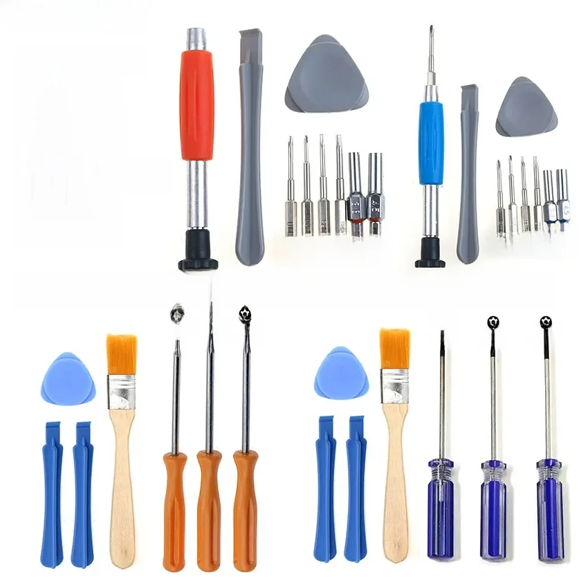 Jeu de tournevis pour Xbox One série 360 PS3 PS4 PS5, Kit d'outils d'ouverture, pièces de réparation pour Switch GBA SP nouveau 3DS XL PSP NGC N64 NES