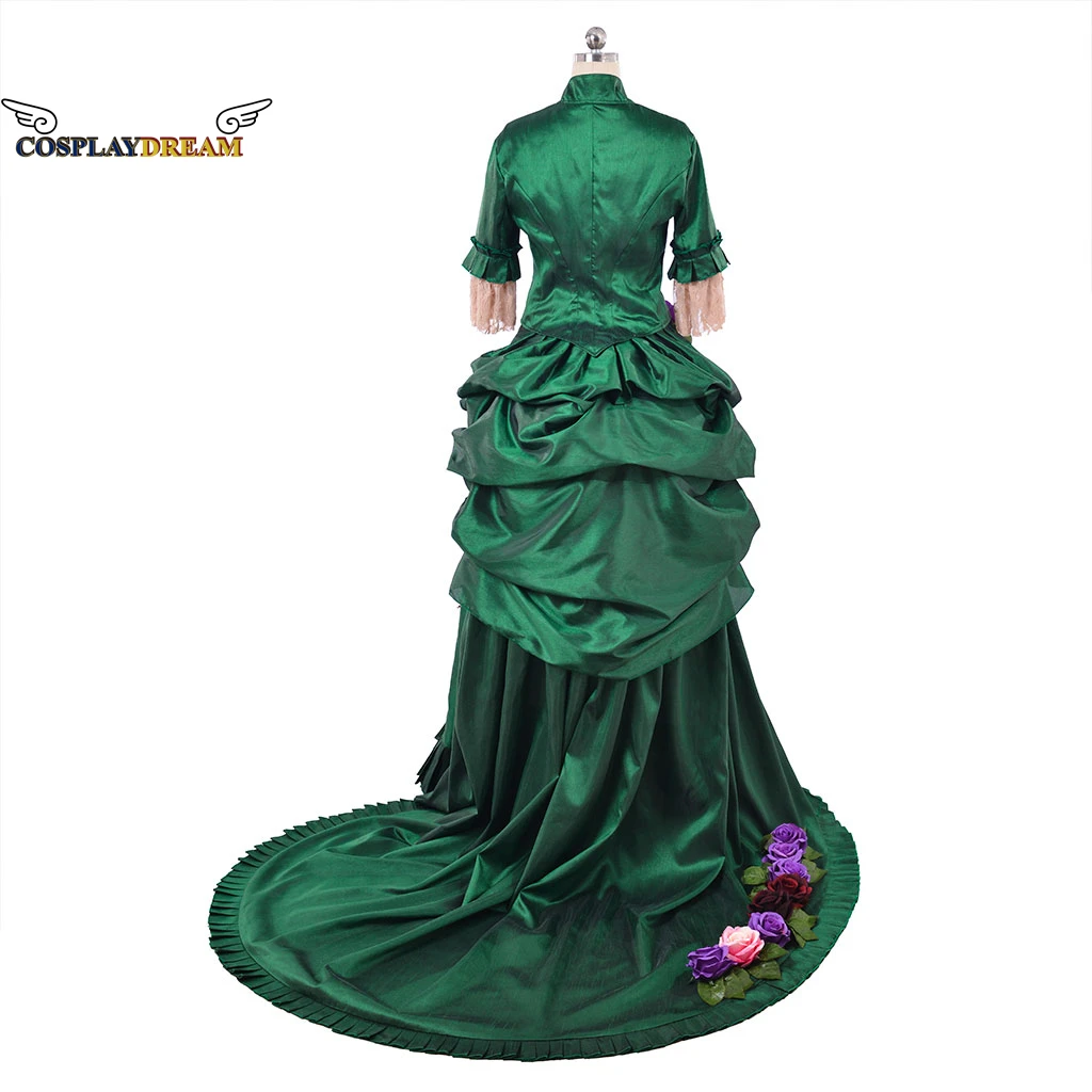 Custom Made Victorian Dresses 18th Victorian Bustle Green Dress Ball Gowns Reenactment Theatre Costumes Dress Plus Size 3XL