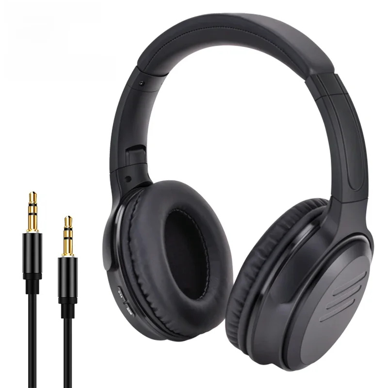 Auscultadores sem fios Overhead Bluetooth, Hi Fi Stereo, Dobrável Sport Headset com Áudio, Cartão