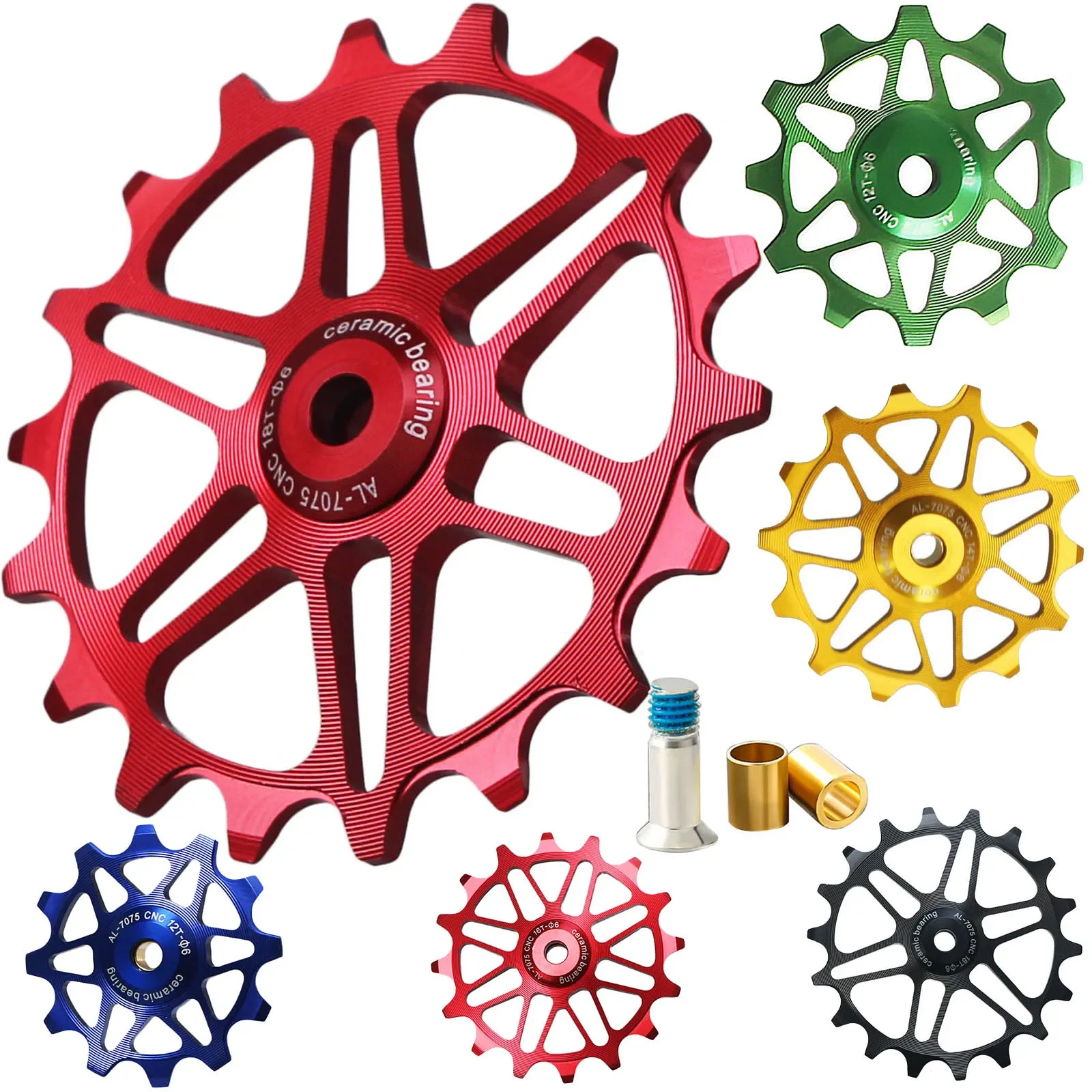 AliExpress NONE 12T 14T 16T 18T Road Bike Ceramic Pulley 11v 12v Rear Derailleur Jockey Wheels For Shimano Sram GX  XX1 Ceramic Speed MTB Guide