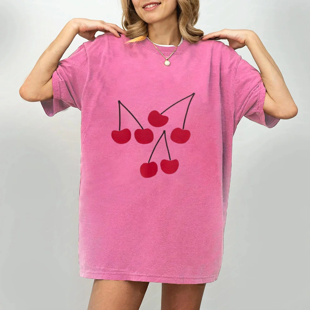 

Футболки VintageWashed, футболка с рисунком и принтом, мягкий хлопок, с коротким рукавом и круглым вырезом, идеальная одежда Y2k, уличная одежда для женщин