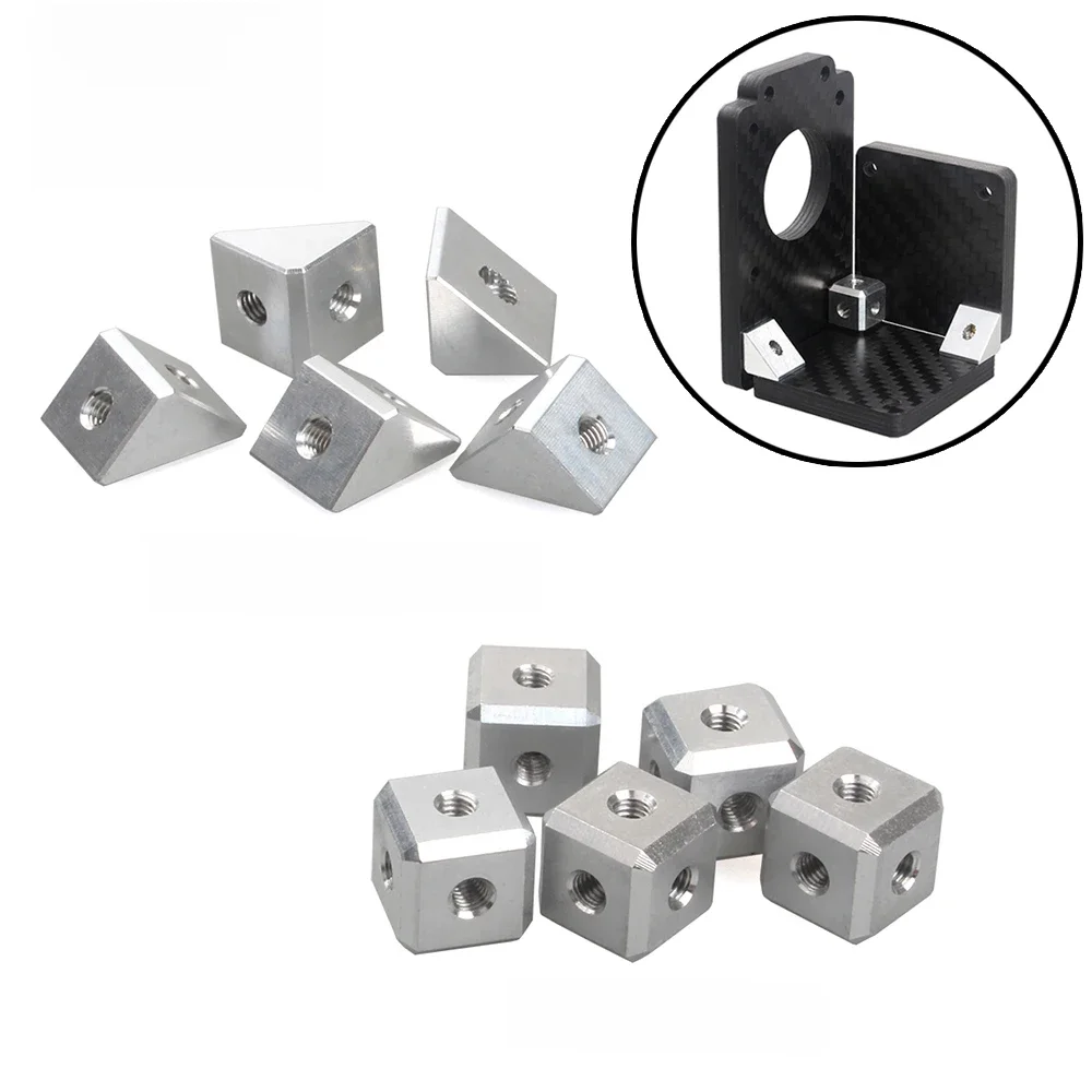 3DSWAY 5 sztuk/partia części drukarki 3D M3 śruba z nakrętką wspornik blok mocujący arkusz Openbuild blok aluminiowy trójkątna kostka DIY akcesoria — zdjęcie produktu 7