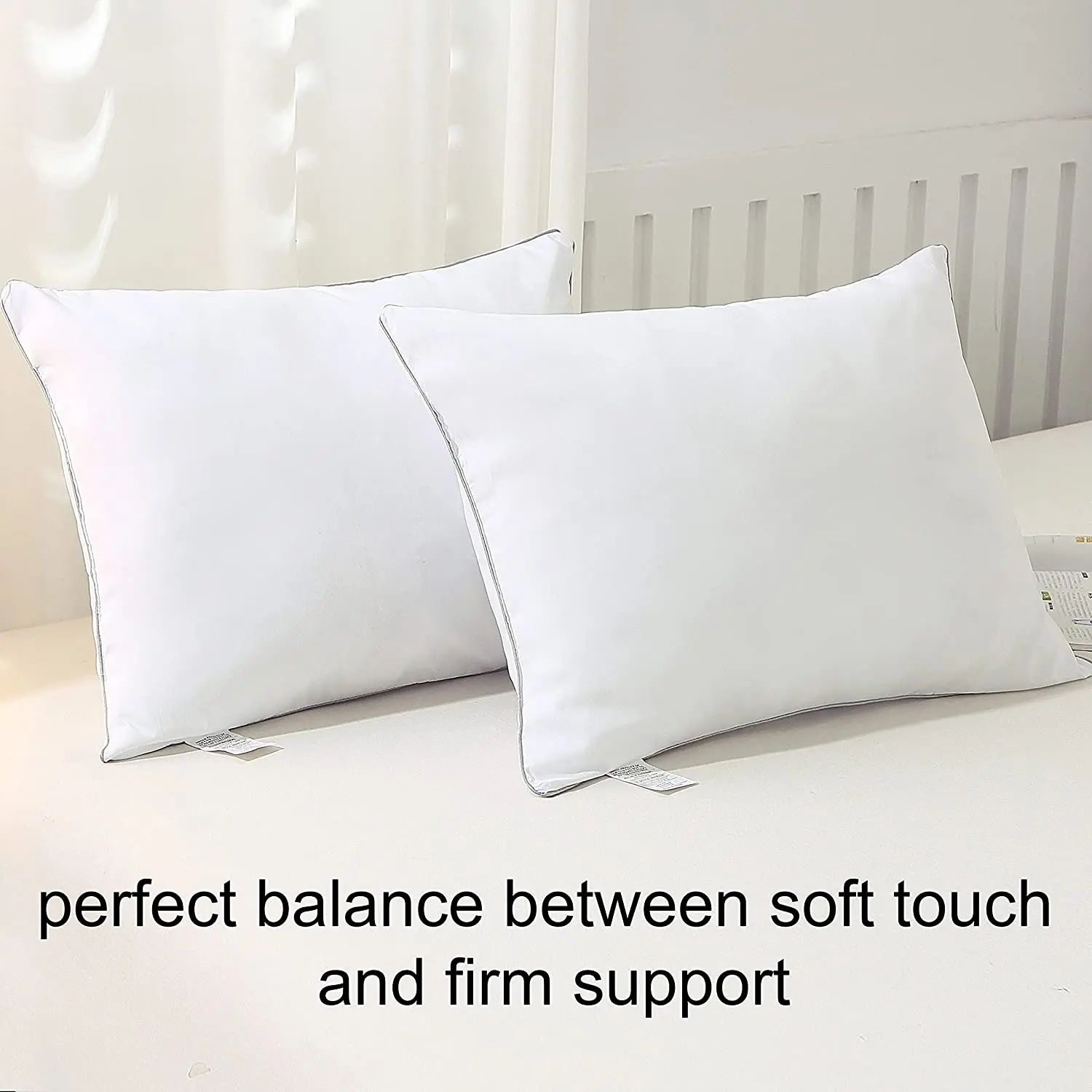 Standard Pillows Set of 2 Easy Care Standard Pillow Cooling Pillows for Sleeping Bed Pillow 20x26inch